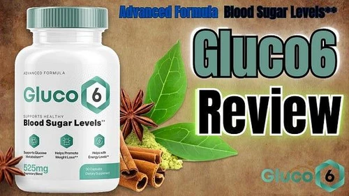Gluco6 supplement bottle with natural ingredients